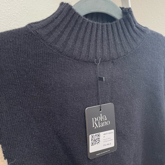 Super Soft Color Block Knit Mock Sweater - Picture 8 of 9